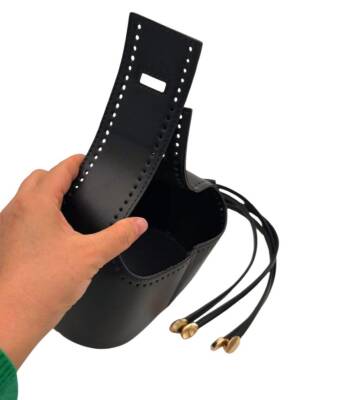 Angel Çanta Aksesuar Torba2 Model Çanta Yapım Aparatı Siyah Renk Light Gold Metalli - 6