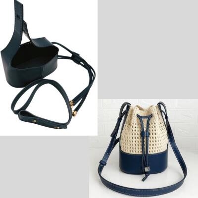 Angel Çanta Aksesuar Torba2 Model Çanta Yapım Aparatı Lacivert Renk Light Gold Metalli - 1