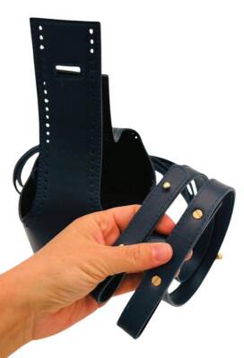 Angel Çanta Aksesuar Torba2 Model Çanta Yapım Aparatı Lacivert Renk Light Gold Metalli - 3