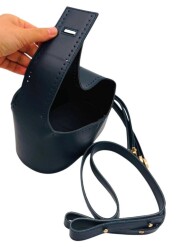 Angel Çanta Aksesuar Torba2 Model Çanta Yapım Aparatı Lacivert Renk Light Gold Metalli - 7