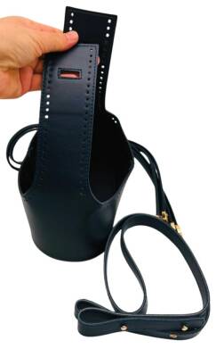 Angel Çanta Aksesuar Torba2 Model Çanta Yapım Aparatı Lacivert Renk Light Gold Metalli - 4