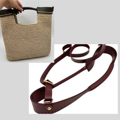 Angel Çanta Aksesuar Tutma Saplı Model Çanta Yapım Aparatı Bordo Renk Light Gold Metalli - 1