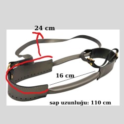 Angel Çanta Aksesuar Tutma Saplı Model Çanta Yapım Aparatı Kahve Renk Light Gold Metalli - 3