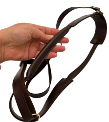 Angel Çanta Aksesuar Tutma Saplı Model Çanta Yapım Aparatı Koyu Kahve Renk Light Gold Metalli - 4