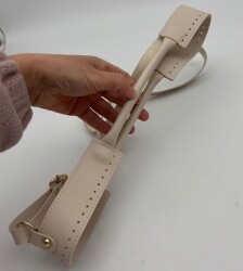 Angel Çanta Aksesuar Tutma Saplı Model Çanta Yapım Aparatı Krem Renk Light Gold Metalli - 5