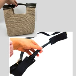 Angel Çanta Aksesuar Tutma Saplı Model Çanta Yapım Aparatı Lacivert Renk Light Gold Metalli - Angel Çanta Aksesuar