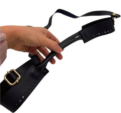 Angel Çanta Aksesuar Tutma Saplı Model Çanta Yapım Aparatı Siyah Renk Light Gold Metalli - 3