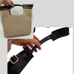 Angel Çanta Aksesuar Tutma Saplı Model Çanta Yapım Aparatı Siyah Renk Light Gold Metalli - Angel Çanta Aksesuar