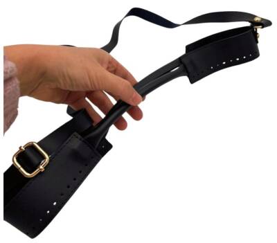 Angel Çanta Aksesuar Tutma Saplı Model Çanta Yapım Aparatı Siyah Renk Light Gold Metalli - 5