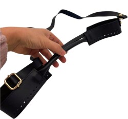 Angel Çanta Aksesuar Tutma Saplı Model Çanta Yapım Aparatı Siyah Renk Light Gold Metalli - 3