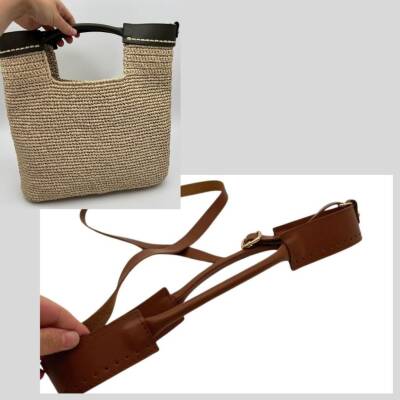 Angel Çanta Aksesuar Tutma Saplı Model Çanta Yapım Aparatı Taba Renk Light Gold Metalli - 1