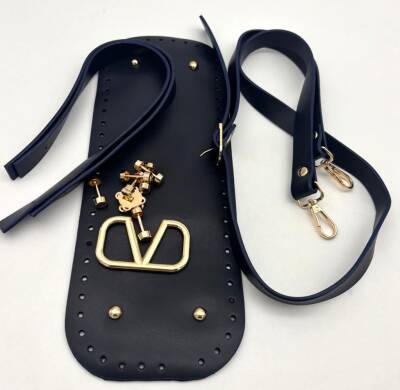 Angel Çanta Aksesuar V Marka Çanta Yapım Seti Lacivert Renk - 1