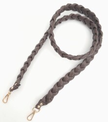 Angel Çanta Aksesuar 130 cm Örgü Model Kahverengi Suni Deri Çanta Sapı Light Gold Metalli - 2