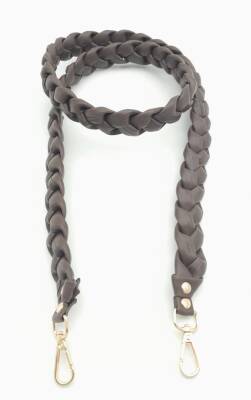 Angel Çanta Aksesuar 130 cm Örgü Model Kahverengi Suni Deri Çanta Sapı Light Gold Metalli - 3