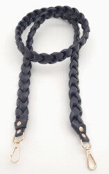 Angel Çanta Aksesuar 135 cm Örgü Model Lacivert Renk Suni Deri Çanta Sapı Light Gold Metalli - 3