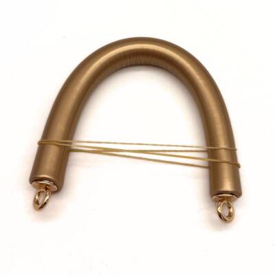 Angel Çanta Aksesuar 27 cm Rulo Model Suni Deri Rugan Gold Çanta Sapı Light Gold Metalli - 1