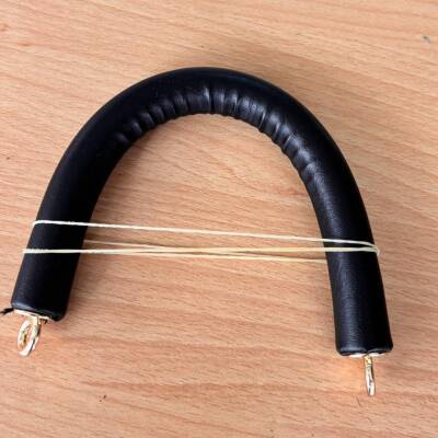 Angel Çanta Aksesuar 27 cm Rulo Model Suni Deri Siyah Çanta Sapı Light Gold Metalli - 1