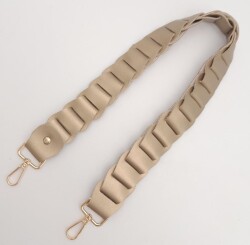 Angel Çanta Aksesuar 62 cm Yassı Örgü Model Suni Deri Gold Renk Çanta Sapı Light Gold Metalli - 2