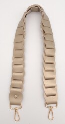 Angel Çanta Aksesuar 62 cm Yassı Örgü Model Suni Deri Gold Renk Çanta Sapı Light Gold Metalli - Angel Çanta Aksesuar