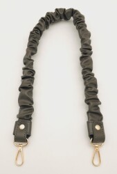 Angel Çanta Aksesuar 70 cm Büzgü Model Suni Deri Haki Renk Çanta Sapı Light Gold Metalli - 4