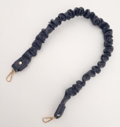 Angel Çanta Aksesuar 70 cm Büzgü Model Suni Deri Lacivert Renk Çanta Sapı Light Gold Metalli - 5