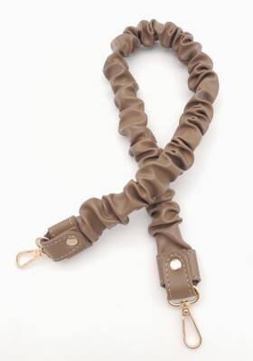 Angel Çanta Aksesuar 70 cm Büzgü Model Suni Deri Vizon Renk Çanta Sapı Light Gold Metalli - 1