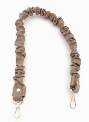 Angel Çanta Aksesuar 70 cm Büzgü Model Suni Deri Vizon Renk Çanta Sapı Light Gold Metalli - 4