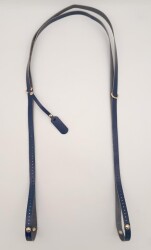 Angel Çanta Aksesuar Gerçek Deri Çantayı Saran Lacivert Renk İnce Sap Light Gold Metalli - 2