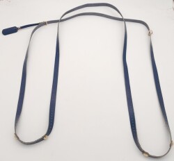 Angel Çanta Aksesuar Gerçek Deri Çantayı Saran Lacivert Renk İnce Sap Light Gold Metalli - 3