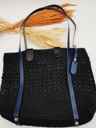 Angel Çanta Aksesuar Gerçek Deri Çantayı Saran Lacivert Renk İnce Sap Light Gold Metalli - 5