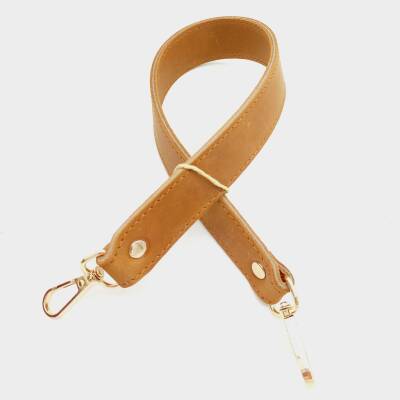 Angel Çanta Aksesuar Gerçek Deri Çift Kat Dikişli Kısa Sap Açık Taba - 1