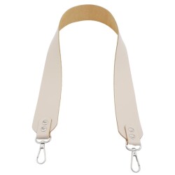 Angel Çanta Aksesuar Gerçek Deri Snake Model Bej Renk Çanta Sapı Gümüş Metalli - 2