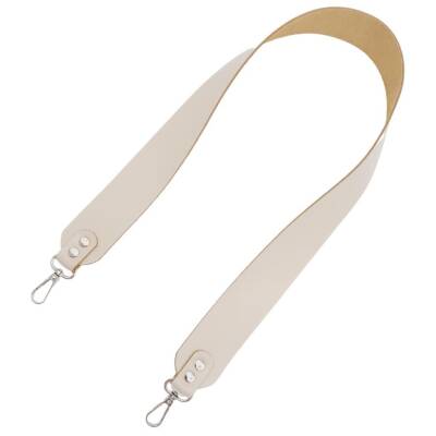 Angel Çanta Aksesuar Gerçek Deri Snake Model Bej Renk Çanta Sapı Gümüş Metalli - 3