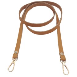 Angel Çanta Aksesuar Gerçek Deri Spagetti Model Açık Taba Renk Light Gold Metal Çanta Sapı - 2