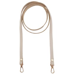 Angel Çanta Aksesuar Gerçek Deri Spagetti Model Bej Renk Light Gold Metal Çanta Sapı - Angel Çanta Aksesuar