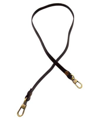 Angel Çanta Aksesuar Gerçek Deri Spagetti Model Koyu Kahve Renk 65 cm Çanta Sapı Antik Metalli - 1