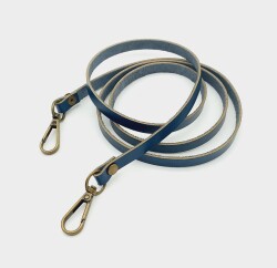 Angel Çanta Aksesuar Gerçek Deri Spagetti Model Lacivert Antik Metal Çanta Sapı - Angel Çanta Aksesuar