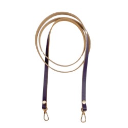 Angel Çanta Aksesuar Gerçek Deri Spagetti Model Mor Renk Light Gold Metal Çanta Sapı - Angel Çanta Aksesuar