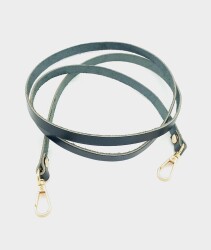 Angel Çanta Aksesuar Gerçek Deri Spagetti Model Siyah Light Gold Metal Çanta Sapı - Angel Çanta Aksesuar