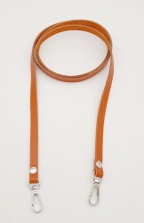 Angel Çanta Aksesuar Gerçek Deri Spagetti Model Turuncu Taba Gümüş Metal Çanta Sapı - 2