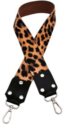 Angel Çanta Aksesuar Ledi Moel Leopar Desenli Tek Çanta Sapı Gümüş Metalli - 1