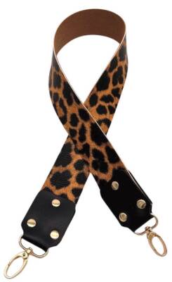 Angel Çanta Aksesuar Ledi Moel Leopar Desenli Tek Çanta Sapı Light Gold Metalli - 1