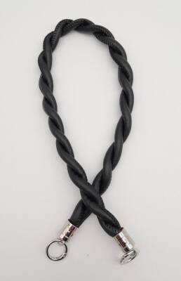 Angel Çanta Aksesuar Siyah 10 mm Suni Deri İpli Çanta Sapı Gümüş Metalli - 2