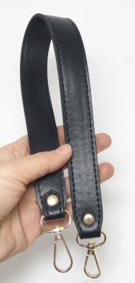 Angel Çanta Aksesuar Siyah Renk 42X2.5 Cm Kancalı Sap - 1