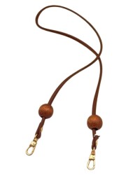 Angel Çanta Aksesuar Suni Deri 5 mm Boncuklu Tek Çanta Sapı 90 Cm Taba Renk - Angel Çanta Aksesuar