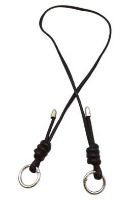 Angel Çanta Aksesuar Suni Deri 5 mm Düğüm Model Tek Çanta Sapı 85 Cm (Siyah Renk) - 1