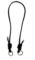 Angel Çanta Aksesuar Suni Deri 5 mm Düğüm Model Tek Çanta Sapı 85 Cm (Siyah Renk Light Metal) - Angel Çanta Aksesuar