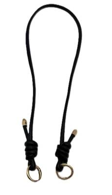 Angel Çanta Aksesuar Suni Deri 5 mm Düğüm Model Tek Çanta Sapı 85 Cm (Siyah Renk Light Metal) - 1