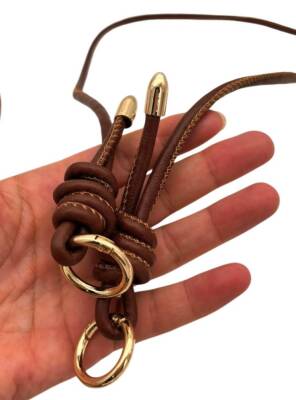 Angel Çanta Aksesuar Suni Deri 5 mm Düğüm Model Tek Çanta Sapı 85 Cm (Taba Renk) - 2