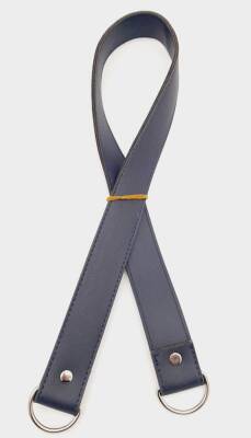 Angel Çanta Aksesuar Suni Deri 70X3 Cm Lacivert Çanta Sapı Gümüş Metalli - 1